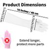 JINGLIKANG 16inch Nitrile Disposable Gloves Long Sleeves Blue 6mil Durable Waterproof M code Clean Dishwashing White 50PCS (50, White, M) view 4