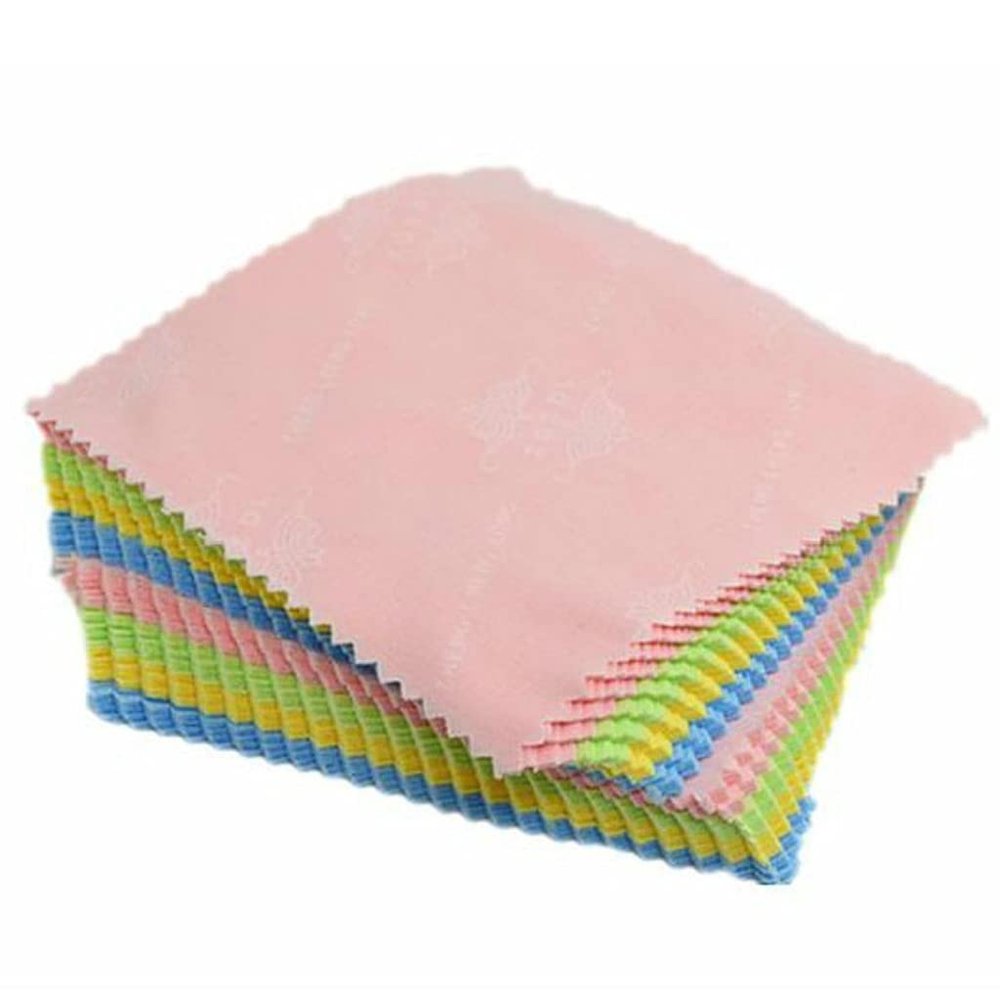 10pcs Cleaning Glasses Eyeglasses Cloth Economy Sunglasses Screen Microfiber Cleaner Cloth Eyewear Accessories Random