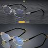 Precision Vision Aid Tool - Adjustable Focus Assist Glasses Self Adjusting Glasses Far and Near Auto Focus Anti-Blue Light (Silver,+3.5) view 3