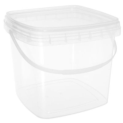 TIDTALEO Plastic Bucket with Lid and Handle, 3L Food-Grade Container, Portable Multi-Functional Water Storage Bucket for Farm and Household Use