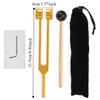 128Hz Tuning Fork Set with Mallet, Gold, 21.5cm Length, Includes Cleaning Cloth and Allen Wrench, with Storage Pouch view 2