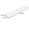 Threshold Ramps for Doorways, PP Plastic Wheelchair Ramp, 660 lbs Capacity, 0.4-3.9" Rise, for Wheelchair Scooter Stroller Indoor Outdoor(Beige,18x8cm/7.1x3.1in) view 2