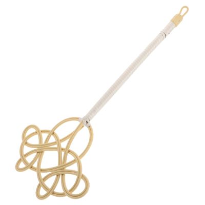 Abaodam Long Handle Household Duster for Bed and Carpet, Practical Quilt Beater Tool with Dark Rattan Style Plastic Weave, Rug Cleaning Accessory for Home Dust Removal and Quilt