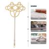 Abaodam Long Handle Household Duster for Bed and Carpet, Practical Quilt Beater Tool with Dark Rattan Style Plastic Weave, Rug Cleaning Accessory for Home Dust Removal and Quilt view 3