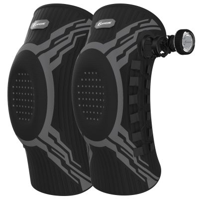 Kuangmi Knee Brace with Adjustable Compression Knob, Micro-Adjustable Support for Perfect Fit, Pain Relief from Arthritis, Meniscus Tear, 2 Pack, Long-B-L