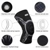 Kuangmi Knee Brace with Adjustable Compression Knob, Micro-Adjustable Support for Perfect Fit, Pain Relief from Arthritis, Meniscus Tear, 2 Pack, Long-B-L view 3