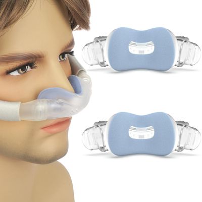 2 Packs Fabric N30i Nasal Cushion for ResMed Airtouch N30i & Airfit N30i - IDEAR Replacement CPAP Nasal Pillows Mask with Calm Blue Fabric - Breathable Comfort & Whisper Quiet Accessories (M)