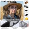 Sorcristy Mosquito Net, 2 Pack Mosquito Head Net for Insect, Ultra Large and Long Mesh Nets Universal Fit Clear View Extra Fine Holes Mesh for Men Women Camping Hiking Fishing Gardening view 3