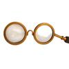 Vintage Brass Double Lens Magnifying Glass Folding Steampunk Lorgnette Handle | Victorian Reading Glass view 1