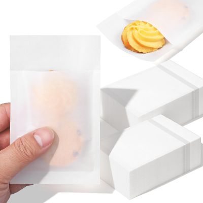 1000 Pcs Flat Glassine Bags, 5x3 Inch Wax Paper Bag for Cookies, Semi-Transparent Cookie Sleeves & Treat Bags, Small Paper Supplies for Bakery, Candy, Handmade Soaps & Gift Wrapping