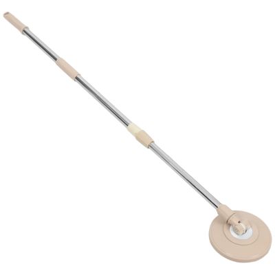 TIDTALEO Rotary Mop Pole Replacement Stick Detachable Stainless Steel Telescopic Mop Handle with Plastic Base for Household Floor Cleaning