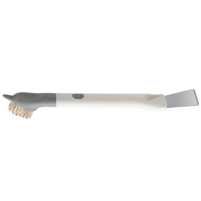TIDTALEO Cooktop Cleaning Brush 3-in-1 Stove Cleaner Scrubbing Brush with Handle for Gas Stove Kitchen Crevice Cleaning Tool Beige