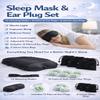 12 Pc Luxury Sleep Eye Mask for Side Sleeper Men Women 8 Pairs Ear Plugs and 4 Velvet Glass Bags Light Blocking Soft Eye Shade Cover for Travel view 3