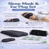 12 Pc Luxury Sleep Eye Mask for Side Sleeper Men Women 8 Pairs Ear Plugs and 4 Velvet Glass Bags Light Blocking Soft Eye Shade Cover for Travel view 4