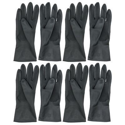 GOOHOCHY Hairdressing Gloves 4 Pair Rubber Waterproof Long Black