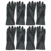 GOOHOCHY Hairdressing Gloves 4 Pair Rubber Waterproof Long Black view 1