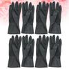 GOOHOCHY Hairdressing Gloves 4 Pair Rubber Waterproof Long Black view 2