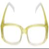 Calabria Womens 2-Tone Full Rim Eyeglasses Olive Green Fade | Clear Vision Polycarbonate Lenses | Modern Frame Design | Magnification +1.00 | Crystal Accents view 2