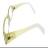 Calabria Womens 2-Tone Full Rim Eyeglasses Olive Green Fade | Clear Vision Polycarbonate Lenses | Modern Frame Design | Magnification +1.00 | Crystal Accents view 3