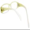 Calabria Womens 2-Tone Full Rim Eyeglasses Olive Green Fade | Clear Vision Polycarbonate Lenses | Modern Frame Design | Magnification +1.00 | Crystal Accents view 4