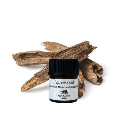 Agarwood Essential Oil, Oud, Organic, Pure, Natural, 1 mL