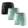 Carer 3 Pack Boys Incontinence Underwear, Washable Reusable Kids Cotton Incontinence Boxer Briefs with Front Absorbency Leakproof Pants for Teen Boys Age 4-12(S,2 Green/1 Black) view 1