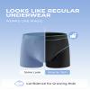 Carer 3 Pack Boys Incontinence Underwear, Washable Reusable Kids Cotton Incontinence Boxer Briefs with Front Absorbency Leakproof Pants for Teen Boys Age 4-12(S,2 Green/1 Black) view 4