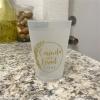 100pcs Custom Frosted Wedding Cups - Personalized Shatterproof & Disposable 12oz Cups for Modern Bridal Shower, Party & Reception (10oz) view 2