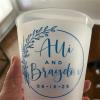 100pcs Custom Frosted Wedding Cups - Personalized Shatterproof & Disposable 12oz Cups for Modern Bridal Shower, Party & Reception (10oz) view 3