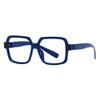 Eyekepper Metalless Screwless Spring Hinges Reading Glasses Oversized Square Readers for Men Women Blue +2.50 view 1
