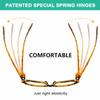Eyekepper Metalless Screwless Spring Hinges Reading Glasses Oversized Square Readers for Men Women Blue +2.50 view 3