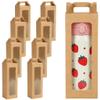 20Pcs Tumbler Gift Box with Handle for 18oz 20oz 30oz Sublimation Glass,Cup boxes for packaging 16oz, Drinking Cup Glasses Mug Can Blanks Tumbler Packaging Boxes with window for gifts(Brown) view 1