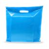 16x16 Blue Plastic Merchandise Bags, Glossy Finish, Large Retail Size, 100 Pack, 2 Mil Thick, with Die-Cut Handles by PPB view 1