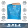 16x16 Blue Plastic Merchandise Bags, Glossy Finish, Large Retail Size, 100 Pack, 2 Mil Thick, with Die-Cut Handles by PPB view 4