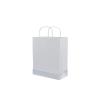 CUHMRODA 10.24x4.72x13 Inch Paper Bags Packaging Supplies White Kraft Bags, Gift Bag with Handles 250 Pieces for Shopping Food and Retail view 1