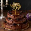 Happy Valentine's Day Cake Topper,Golden Heart Cake Sign Acrylic Valentine Heart for Wedding Anniversary Party Decorations view 4
