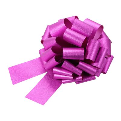 uxcell 2pcs 12 Inch Large Pull Bow Glitter Gift Wrapping Big Pull Bows Ribbon Rose Red for Wedding Baskets Presents Christmas Party