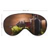 White Red Wine Glasses Grapes Wooden Adjustable Blackout Eye Mask, Sleep Eye Mask view 2