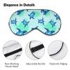 Ocean Animal Turquoise Blue Sea Turtles Adjustable Blackout Eye Mask, Sleep Eye Mask view 3