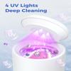 Acmeenjoy Ultrasonic Retainer Cleaner Machine 48000Hz - 200ml Portable Denture Cleaner with Cleaning Basket for Mouth Guard Night Guard Toothbrush Heads and Jewelry, White view 3