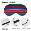Novel Colorful Mexican Blanket Stripes Adjustable Blackout Eye Mask, Sleep Eye Mask view 3