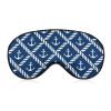 Nautical Anchor Chevron Net Navy Adjustable Blackout Eye Mask, Sleep Eye Mask view 1