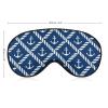 Nautical Anchor Chevron Net Navy Adjustable Blackout Eye Mask, Sleep Eye Mask view 2
