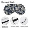 Old School Tattoo Rose Skull Snake Dice Adjustable Blackout Eye Mask, Sleep Eye Mask view 3