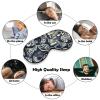 Old School Tattoo Rose Skull Snake Dice Adjustable Blackout Eye Mask, Sleep Eye Mask view 4
