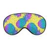 New Hawaiian Tropical Purple Blue Pineapple Print Yellow Adjustable Blackout Eye Mask, Sleep Eye Mask view 1
