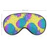 New Hawaiian Tropical Purple Blue Pineapple Print Yellow Adjustable Blackout Eye Mask, Sleep Eye Mask view 2