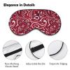 Paisley Bandana Red Adjustable Blackout Eye Mask, Sleep Eye Mask view 3