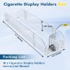 10 Pack Automatic Pusher Display Rack, Store Display Shelf and Case Stand, Space Saving Organizer for Retail Stores and Supermarkets view 2
