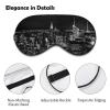 New York City Skyline Black Adjustable Blackout Eye Mask, Sleep Eye Mask view 3